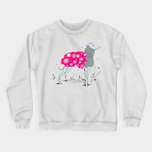 Dog in popons squer Crewneck Sweatshirt